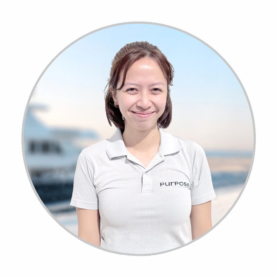 Kyara, Second Stewardess aboard M/Y Purpose.