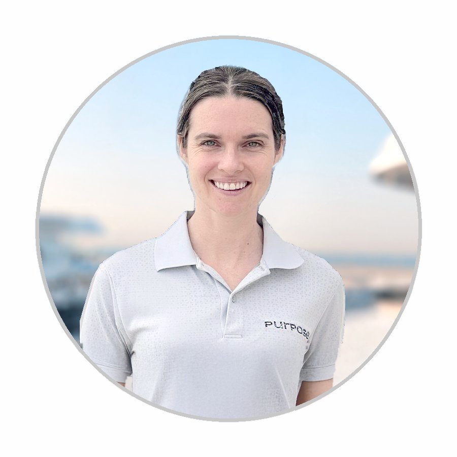 Suzy, Chief Stewardess aboard M/Y Purpose.