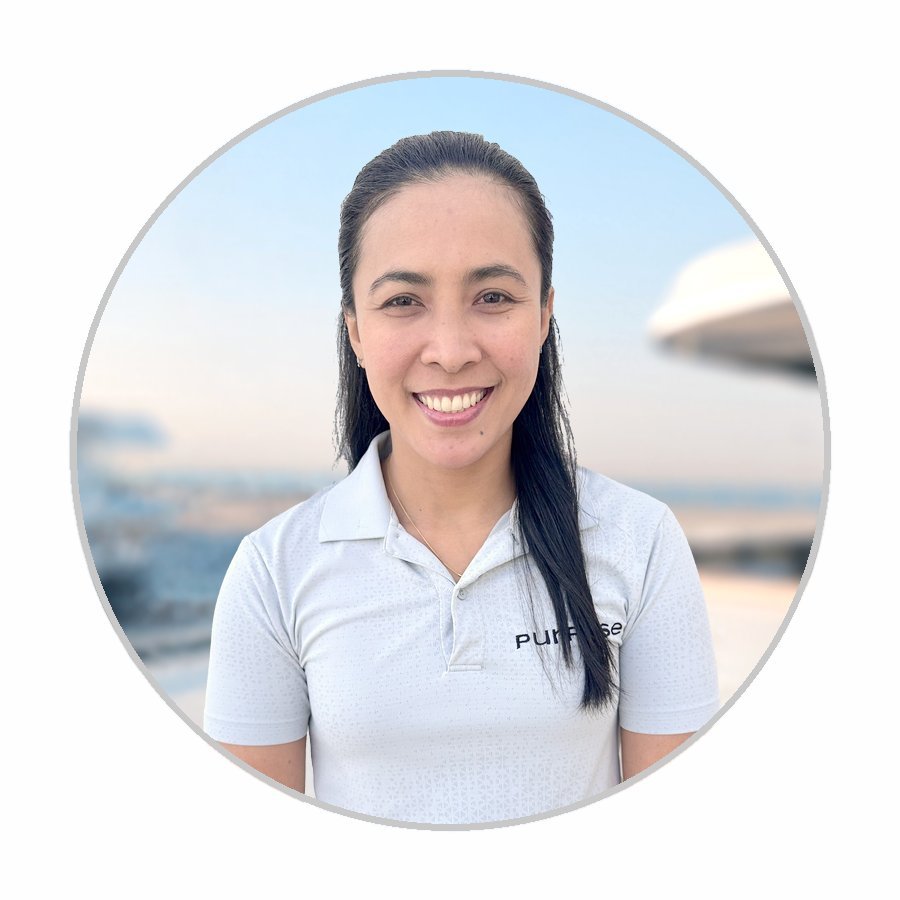 Tutik, Stewardess aboard M/Y Purpose.